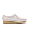 Ladies Clarks Wallabee (White Grain Leather)