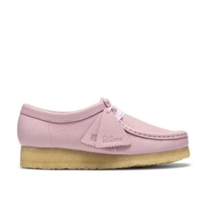 Womens Clarks Wallabee (Baby Pink Leather)