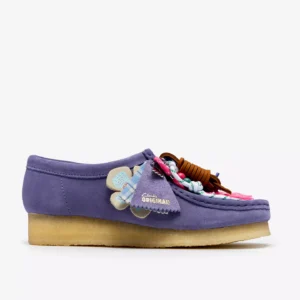 Ladies Clarks Wallabee (Purple Interest)