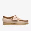 Clarks Wallabee (White Combi Leather)