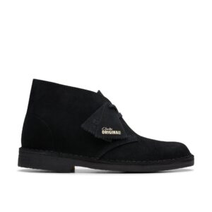 Ladies Clarks Desert Boot (Black Suede)