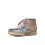 Ladies Clarks Wallabee Boot (Blue Floral)